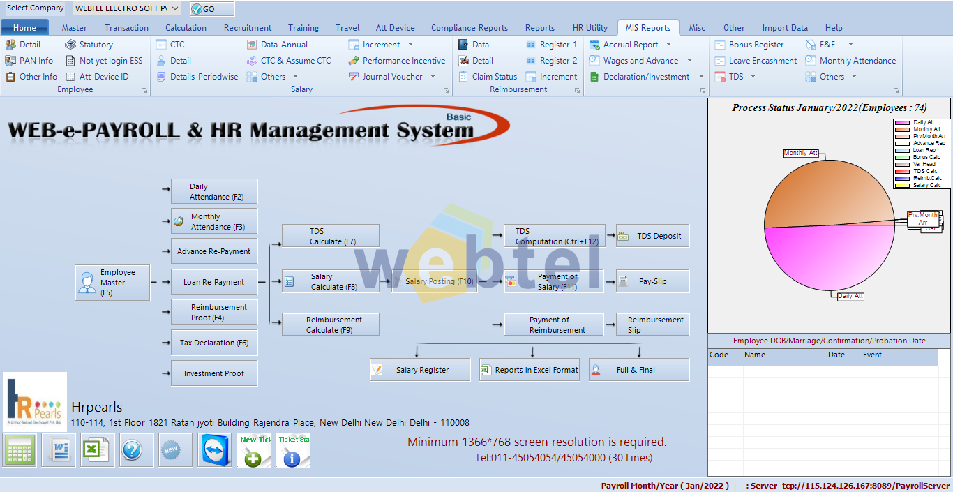 MIS Report Module in HR and Payroll Management Solution