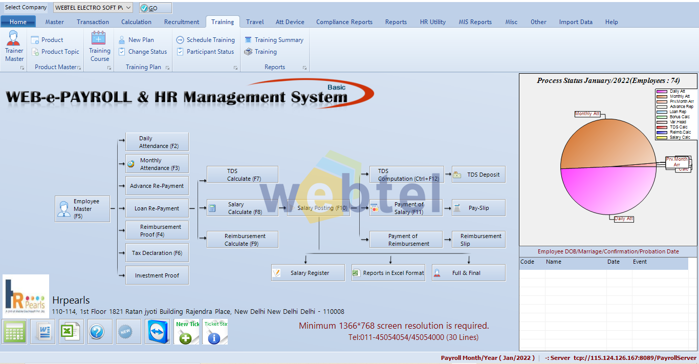 Training Module in HR and Payroll Management Solution