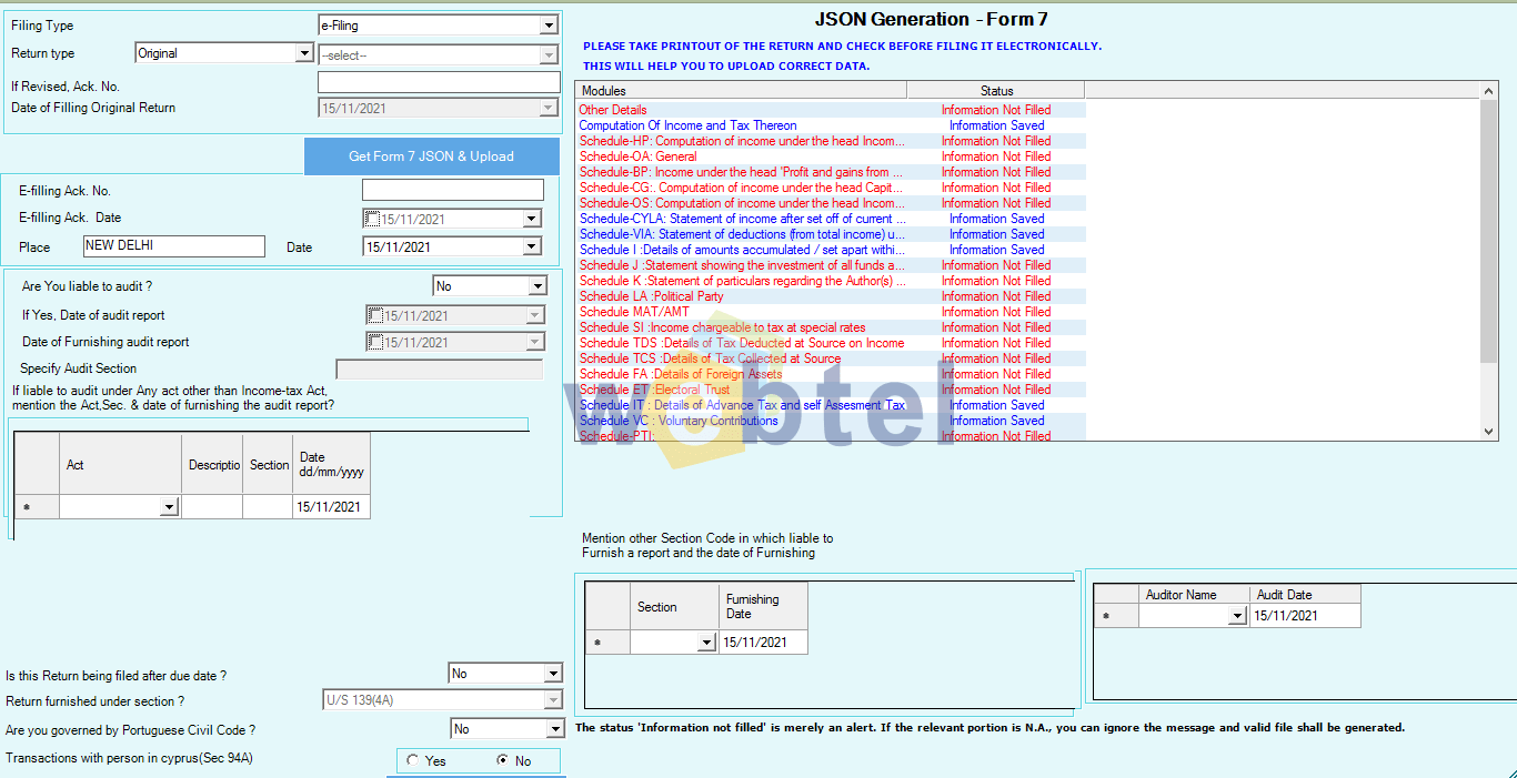 Generate the JSON file